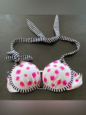 Victoria's Secret vintage Bombshell Floral Underwire Swim Top Size 34A